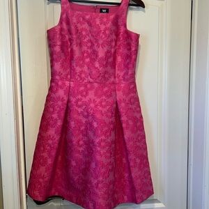 W by Worth Pink Floral Jacquard Dress